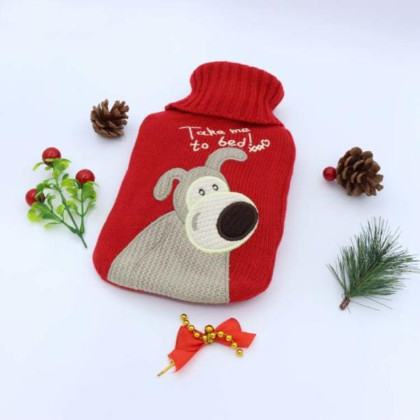 Quality Christmas Gift 1000ml Rubber Water Bag With Cover wholesale