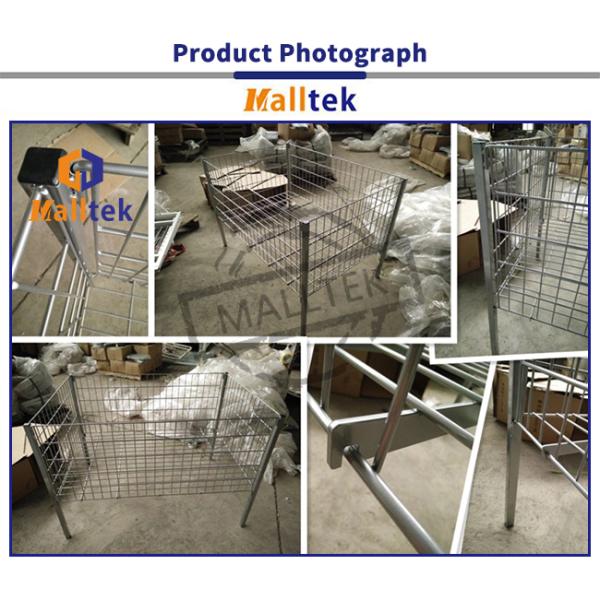 Fully Welden Stackable Wire Baskets Customized Color Heavy Duty For Retail Store