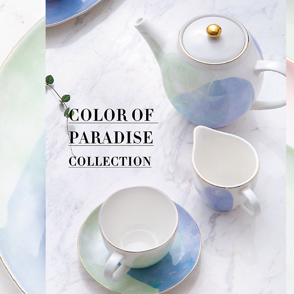 Quality Home Mixed Colors 250cc Hand Paintable Ceramic Tea Cups Set wholesale