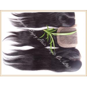 Silk top closure 4''x4'' peruvian virgin hair natural color,straight 10''-24''middle part