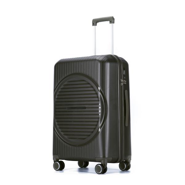 Quality 210D Lining ODM Black Lightweight Hard Suitcase wholesale