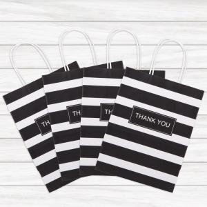 Gravure Printing Handmade Custom Printed Kraft Paper Bags With Handles for Thank