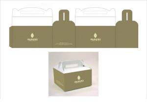Custom Design Cake Box Gloss Art Paper Printed Folding Box , Laminated Cake Box Packaging With Handle