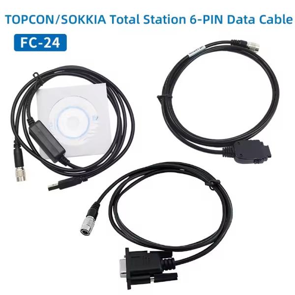 FC-24USB Data Cable for TOPCON SOKKIA Total Stations ES/OS/PS To PC (Win8/10) 6