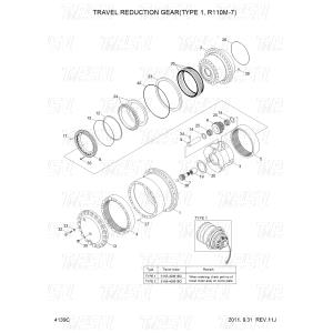 Bolt On XKAH-00901 R110M-7 Excavator Travel Drive Catalog Motor For Quick And
