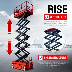 4-16 M Aerial Work Platform Mobile Hydraulic Electric Scissor Lift Electric