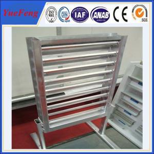 China powder coating aluminium slide extruding profiles/ glass louver aluminum alloy frame on sale