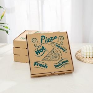 CE SGS Disposable Plain Pizza Takeaway Boxes 12 Inch Kraft Paper CMYK Printed