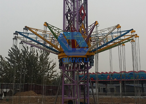 36P Seat Amusement Park Thrill Rides Rotating And Swing Tower Sky Flyer Ride