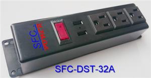 China 3 Socket Power Strip With USB Charger , Multi Function Multiple Power Outlet on sale