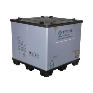 Customizable HDPE storage foldable plastic pallet box for auto parts packaging