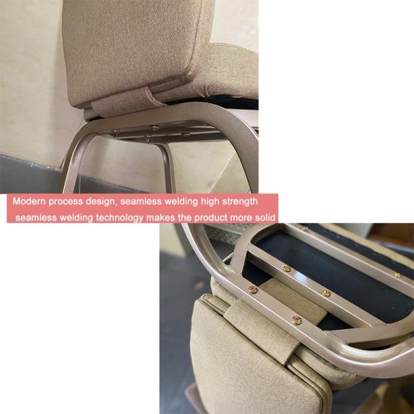 KINGFORD High-Density Rebound Sponge Stackable Banquet Chair With Flexible Back