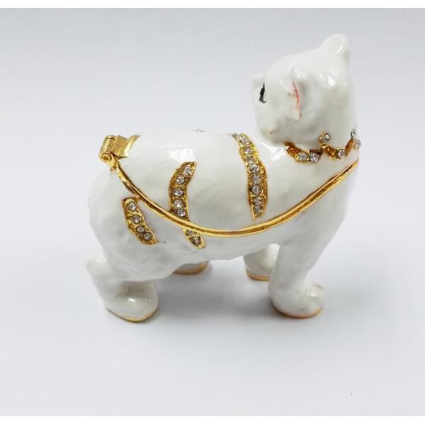 New product animal cat Metal Crystal Rhinestone Jewelry Box Trinket Box