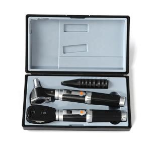 Medical Rechargeable Tongue Depressor Set Steel Diagnostic Otoscope Ent