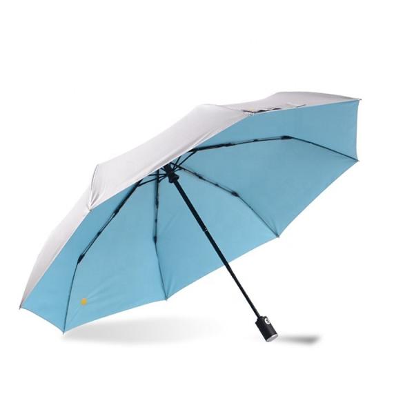 Quality Silver Coating UPF50+ Three Folding Umbrella 105cm wholesale