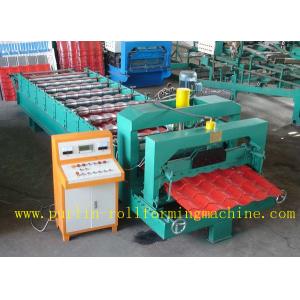Hydraulic Glazed Tile Roll Forming Machine / Durable Rolling Form Equipment