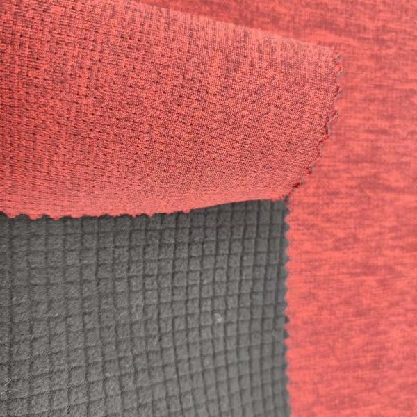 Quality 100% Polyester Polar Fleece Ripstop Knitted Bonded Fabric 350G Windproof wholesale