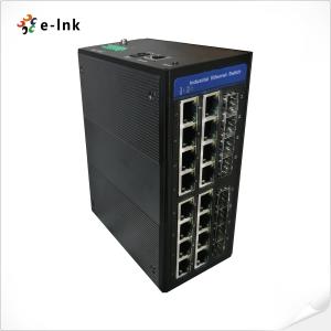 Managed Ethernet Switch High-Density 1000M 16xRJ45 + 8xSFP Fiber DIN-Rail Mount