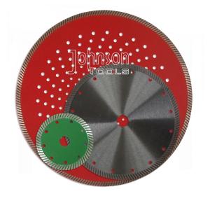 China High Efficiency 110-230mm Diamond Saw Blades Sintered Hot Pressed Turbo Stone Cutting on sale
