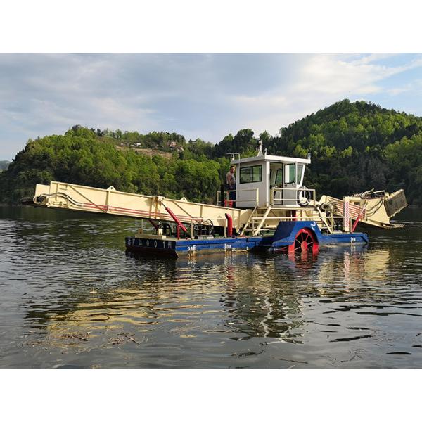 10CBM Water Hyacinth Harvester For River Waterweed Harvesting 4-5KM/H