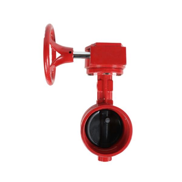 Gas Media Soft Seal Clamp Type D381X-16Q Turbine Groove Butterfly Valve for