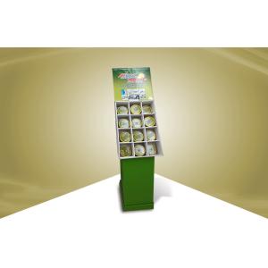Green Pop Cardboard Display , Cardboard Shelving Displays For Househeld