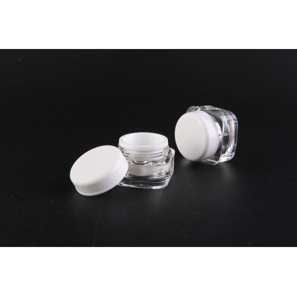 Quality Square Acrylic Empty Plastic Jars With Lids 5ml Double - Wall wholesale