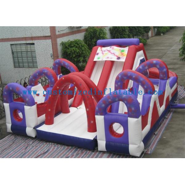 Outdoor Inflatable Bounce House Games Double Slides For Business Hire