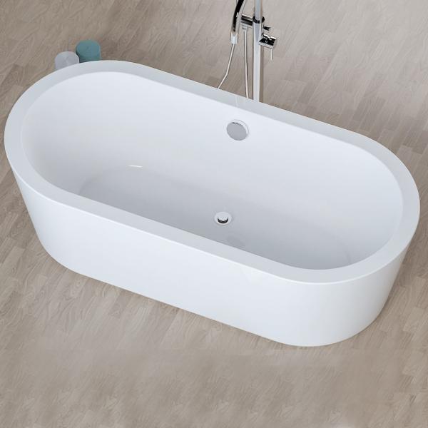Round 1800*850*580*430mm Free Standing Bathtubs Indoor Soaking