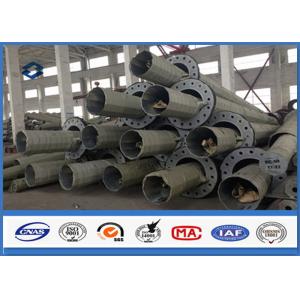 China 50FT 55FT Galvanized Electric Metal Power Pole With Base Plate Installation on sale