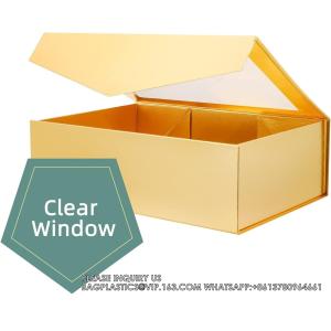 Gold Gift Box For Present Contains Ribbon, Card, Bridesmaid Proposal Box, Extra