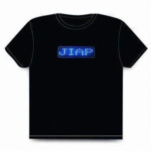 China 2019Hot Sales High Quality Light Up Flashing LED T-Shirt Black short Tshirt for Rock Disco Party DJ  setup by customer on sale