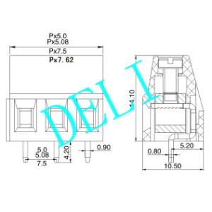 Pitch Spring Terminal Block PCB Connector DL128--XX-5.0/5.08/7.5/7.62 GMKDS 1.5/