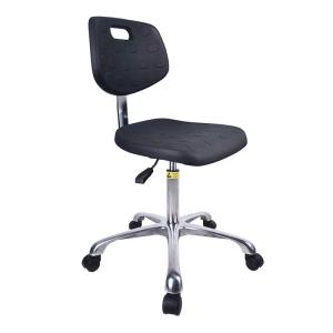 Adjustable ESD PU Office Chair Industrial Polished Finish Lab Stools With Backs