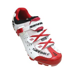 Red And White Mountain Cycling Shoes Geometry Design Body High Pressure