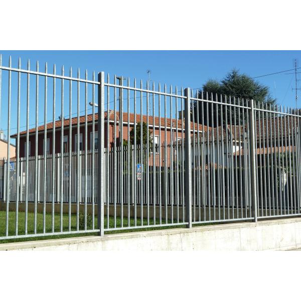 Power Coated Tubular Steel Fence Panel EU Market Garden Fencing