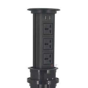 Automatic home office use motorized pop up kitchen worktop sockets