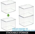 Storage Organizer Box Containers, Acrylic Box With Lock, Toy Display Case Box,