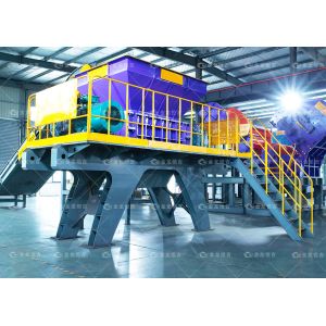 High Capacity Double Shaft Shredder with 9CrSi/D2/SKD-11 Blades for Wide