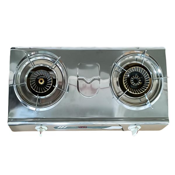 High End Home Dual Burner Gas Stove Stainless Steel Design Combines Style And