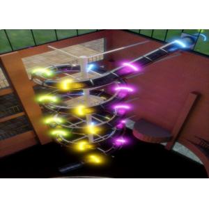 Cheap Outside Colorful Spiral 80cm Stainless Steel Slides Led Light for sale