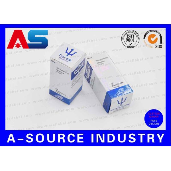 Free Design Test Enanthate Custom Printed Antique 10ml Vial Boxes Silver