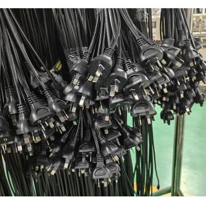 Black Australia Power Cord Type , SAA 2 Pin Extension Cable AC Power Cord 7.5A
