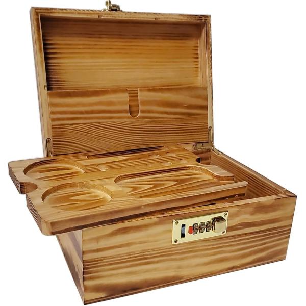 Quality Premium Large Acacia Storage Box - Quit Smoking Boxes wholesale