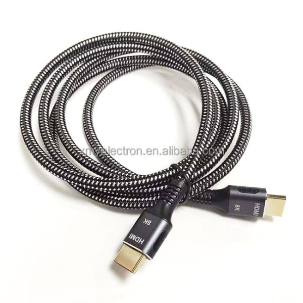 High Speed 4K 8K UHD Braided Nylon HDMI 2.1 Cable
