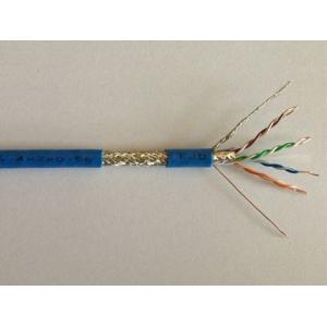 Blue FFTP Cat6A Ethernet Cable with PVC Insulation Fast and Stable Data Transfer