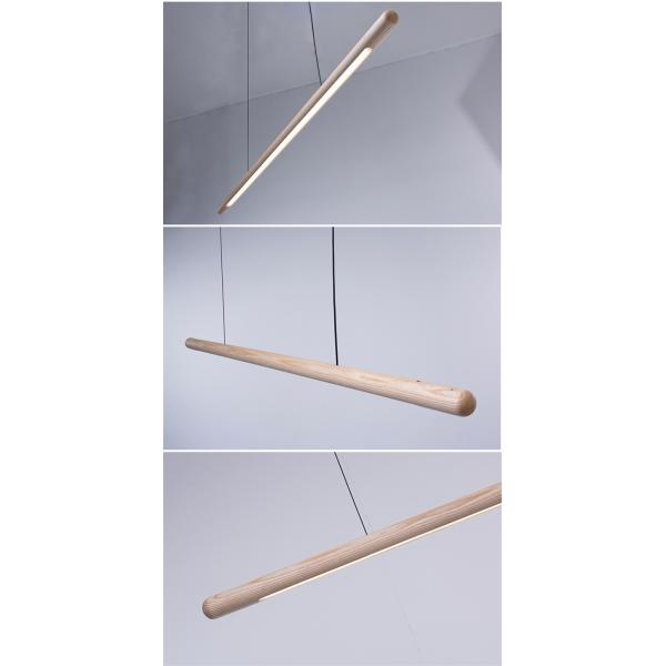 Rural Chandelier Black Walnut simple Strip Kitchen Home indoor Wood Chandelier(WH-MI-397)