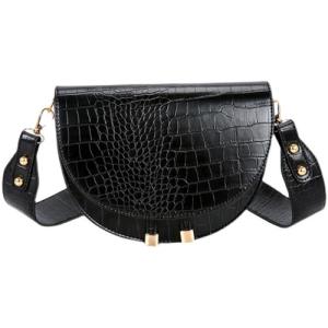 23cm 5cm Semi Circle Crossbody Bag Niche Crocodile Pattern Shoulder Bag