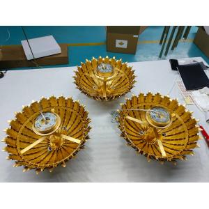 Lacquered Burnished Brass Finish Custom Copper Chandelier Ceiling-Mounted