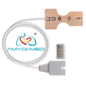 Cheap Custom White Adult Finger Clip Disposable Spo2 Sensor for Medical Materials Accessories and 7 Pin Connector for sale